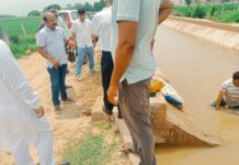 मुख्य अभियंता प्रदीप रस्तोगी ने एसटीजी नहर का किया औचक निरीक्षण