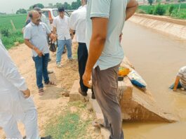 मुख्य अभियंता प्रदीप रस्तोगी ने एसटीजी नहर का किया औचक निरीक्षण