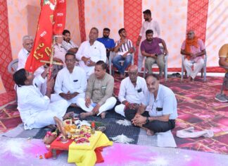 जन्माष्टमी पर्व की तैयारियों का भूमि पूजन के साथ हुआ शुभारंभ