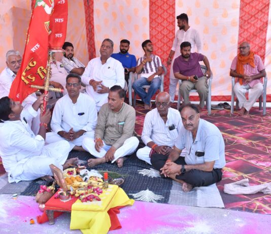 जन्माष्टमी पर्व की तैयारियों का भूमि पूजन के साथ हुआ शुभारंभ