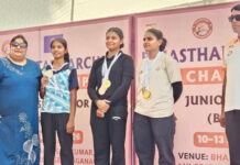 यागिनी पचार ने जीते चार पदक, जूनियर नेशनल के लिए राजस्थान टीम में चयन