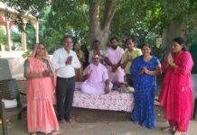 संत निर्मलराम महाराज के प्रवचन सुनने पहुंचे मावली के श्रद्धालु