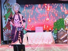 दूसरे दिन रामलीला में श्रवण नाटक, रावण-नंदी संवाद और रावण-वेदवती प्रसंग का हुआ मंचन