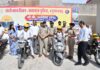 रोटरी क्लब हनुमानगढ़ विजन व अरोमा पीओपी ने 57 दुपहिया वाहन चालकों को बांटे हेलमेट