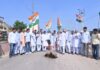 भाजपा प्रदेशाध्यक्ष मदन राठौड़ की कथित टिप्पणी के विरोध में कांग्रेस ने फूंका पुतला