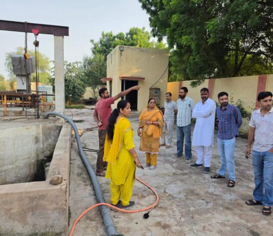सभापति मंजू रणवां ने जंक्शन व टाउन के एसटीपी प्लांटों का किया औचक निरीक्षण